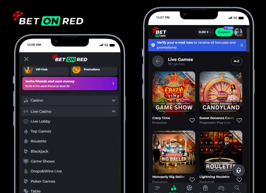 Play at BetOnRed Casino Games Shows